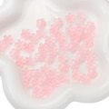 Pink sakura flower glass beads with gold glitter gradient for DIY jewelry making and crafts - Light Pink (10 Pieces/Pack)