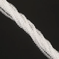 Sarta de cuentas de cristal de vidrio tallado transparente de 3mm para joyería DIY - Blanco Transparente / 2mm 1 Tira/Pack (aprox. 148-150 Cuentas)