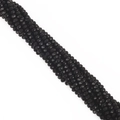 Tiras de cuentas de cristal de vidrio negro facetado de 2mm con brillo AB para bisutería - Negro / 2mm 1 Tira/Pack (aprox. 148-150 Cuentas)
