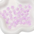 Purple cherry blossom glass beads with gold powder gradient for DIY jewelry making - Gradient Lilac Purple (10 Pieces/Pack)
