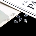 Perles en cristal de verre en forme de goutte facettée transparente pour bijoux DIY - Goutte 5x8mm / 10 Pièces/Paquet / Blanc AB Irisé