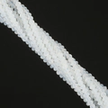 Strand of 2mm faceted milky white crystal glass wheel beads for DIY jewelry making - Opal White / 2mm 1 Strip/Pack (Approx. 148-150 Beads)