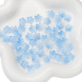 Light blue matte sakura glass flower beads for handmade DIY jewelry and hair accessories - Gradient Blue (10 Pieces/Pack)