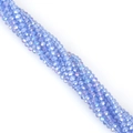 3mm faceted light blue AB crystal glass wheel beads for DIY jewelry making - Medium Blue AB / 2mm 1 Strip/Pack (Approx. 148-150 Beads)