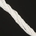 Strands of 2mm milky white translucent crystal faceted glass wheel beads for DIY - White Jade AB / 2mm 1 Strip/Pack (Approx. 148-150 Beads)