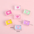 Acrylic candy color envelope charms with heart detail for DIY jewelry making - Heart Envelope (Hole Approx 3.5mm) / 4 Pieces/Pack / Multicolor