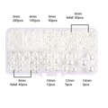 DIY Weiße Perlen-Set in transparenter Box mit Größen 3mm-14mm für handgemachten Schmuckbau - 10 Gitter Weiße Künstliche Perlen