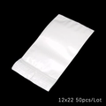 Sachets en plastique transparents 12x22 cm pour bijoux, lot de 50 pièces avec zip - 12x22cm (50 Pièces/Paquet)