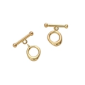 Cierre de barra en forma de corazón y redondo bañado en oro 18K para joyería DIY - Oro 14K - Estilo Ovalado (#07)
