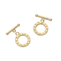 Cierre toggle bañado en oro de 18K con números romanos para creación de joyería - Oro 14K - Estilo Números Romanos (#09)
