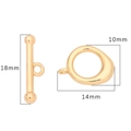 Golden 18K gold-plated vintage OT toggle clasp set for DIY jewelry making accessories - Oval / Set 1