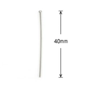 DIY jewelry making supplies: 40mm silver stainless steel flat head T-pins for earrings - 0.7x40mm T-Head Pin (100 Pieces/Pack)