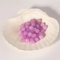 Gemarmerde lichtpaarse acryl kralen in een schelp voor DIY sieraden en handwerkprojecten - 8mm (50 stks/Verpakking) / Lichtpaars