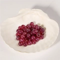 Perles rondes en acrylique rouge foncé translucide pour bijoux DIY dans un coquillage - Violet