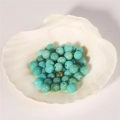 Perles rondes en acrylique turquoise pour bijoux DIY dans une coquille décorative - Vert Paon