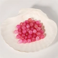Perles DIY en tons rose et pêche translucides pour colliers et bracelets artisanaux - Rose rouge