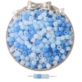 Blue and white cylindrical acrylic beads for DIY handmade bracelets and jewelry making - 6x5mm Hole 2mm 100pcs/Pack / Mixed Blue Series