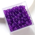 6/8mm purple jelly glass beads in a clear box for DIY handmade jewelry and bracelets - 6mm / Purple