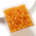 Semi-transparent orange glass jelly beads in 6/8mm size for DIY bracelet making - Orange