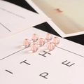 Lichtrosa lichtdurchlässige runde Glasperlen für DIY Schmuckherstellung Ketten - 4MM ca. 75 Stück/Packung / Rosa