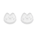 Transparente Acrylperlen in Katzenform für DIY-Schmuck und Handy-Anhänger - 20x18 mm / Weiß