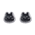 Schwarze Acryl-Katzenkopfperlen für DIY-Handyketten und Schmuckherstellung - 20x18 mm / Schwarz