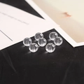 Polierte transparente Glaskristall-Rundperlen für DIY-Schmuck und Armbänder - 4MM ca. 75 Stück/Packung / Weiß
