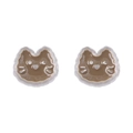Braune Acryl-Katzenperlen mit glänzender Oberfläche für DIY-Schmuck und Handyketten - 20x18 mm / Dunkelbraun