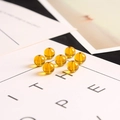 Translucent amber yellow glass round beads for DIY handmade jewelry bracelets - Coffee