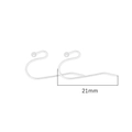 Pair of minimalist silver 21mm earring hooks for DIY jewelry making handmade accessories - Silver S-Shape