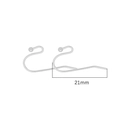 DIY jewelry 21mm silver metal earring hooks with ball bead for handmade crafts - White Gold S-Shape