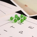 Translucent emerald green round glass beads for DIY bracelet and necklace making - Green
