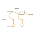 18k gold-plated 18mm fish hook earring findings with spring loop for diy jewelry making - 18K Gold Plated with Spring