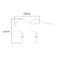 Silver plated earring hooks for DIY jewelry making size 18mm by 14mm for earwire design - Silver with Spring