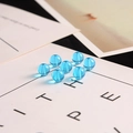 8pcs 4-12mm light blue transparent glass round spacer beads for DIY jewelry making - Lake Blue