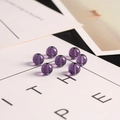 Translucent purple amethyst-colored glass crystal round beads for DIY handmade jewelry - Purple