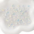 8x8mm gewürfelte irisierende Glasperlen mit AB-Beschichtung für DIY-Schmuck - 8x8mm (10er Pack) / Importiert Bunt