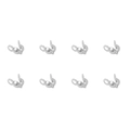Set of 8 silver bird-shaped stainless steel charms for DIY jewelry making - Fold Over Crimps 2.5x5
