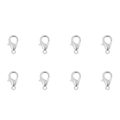 Set van 8 gepolijste zilveren roestvrijstalen karabijnsluitingen voor DIY-sieraden - Karabijnsluitingen 6x9
