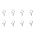 Set van 8 zilveren karabijnsluitingen voor DIY sieraden maken en kettingreparaties - Karabijnsluitingen 6.5x10