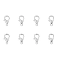 Set van 8 zilveren roestvrijstalen karabijnsluitingen voor DIY sieraden en armbanden - Karabijnsluitingen 7x12