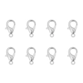 Set van 8 roestvrijstalen karabijnsluitingen in zilver voor DIY sieraden maken - Karabijnsluitingen 9x15
