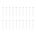 Pack of 20 silver stainless steel round headpins for DIY jewelry making and beading - Ball Pins 0.6x20