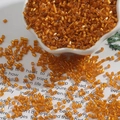 Glazen buiskralen barnsteen oranje 2mm voor DIY sieraden maken en handwerk projecten - H-Buis 2mm (15g/Verpakking, Ca. 700 Stuks) / Oranje