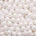 High-gloss ABS imitation pearls with smooth finish for DIY jewelry and necklace crafting - 4mm 500g/Pack Approx 15000 Pcs / White