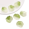 Translucent green gradient lotus leaf glass beads for DIY jewelry making accessories - Lace Lotus Leaf / 5 Pieces/Pack (22x25mm) / Willow Green