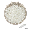 Perlas de imitación blanco crema irregulares 4-8mm en bandeja decorativa para bisutería - Estilo 2 Perla artificial gota/grava irregular (4-8mm) / 20g/Paquete (aprox. 170-180 uds.) / Blanco Roto
