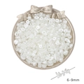 Perlas de gota en ABS blanco de 6-9mm para creación de joyas DIY y manualidades - Estilo 3 Perla artificial gota/pera irregular (6-9mm) / 20g/Paquete (aprox. 170-175 uds.) / Blanco Roto