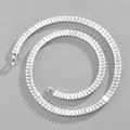 Collana in argento con zirconi taglio baguette e maglie geometriche rettangolari eleganti - 18 Pollici (45cm) / Argento