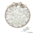 Perlas de ABS irregulares de 7-15 mm en blanco brillante para creación de joyas DIY - Estilo 11 Perla artificial redonda plana/gota irregular (7-15mm)